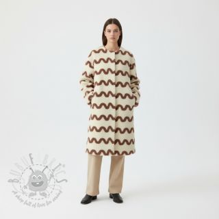 Plaščevina TEDDY JACQUARD Waves camel