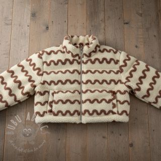 Plaščevina TEDDY JACQUARD Waves camel