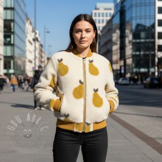 Plaščevina TEDDY JACQUARD Pears old lime