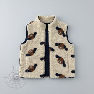 Plaščevina TEDDY JACQUARD Dogs brown