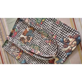 Dekorativno blago Vegan black check digital print