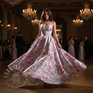 Saten ROYAL MICRO Abstarct white