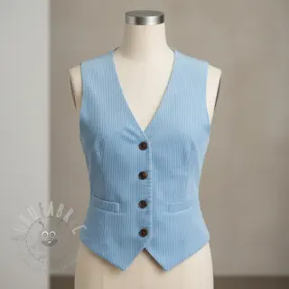 Žamet 6W WASHED STRETCH light blue