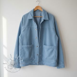 Žamet 6W WASHED STRETCH light blue