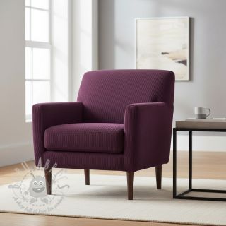 Žamet 6W WASHED STRETCH aubergine