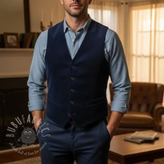 Žamet 6W WASHED STRETCH navy