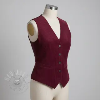 Žamet 6W WASHED STRETCH berry
