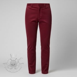 Žamet 6W WASHED STRETCH dark red