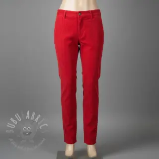 Žamet 6W WASHED STRETCH red