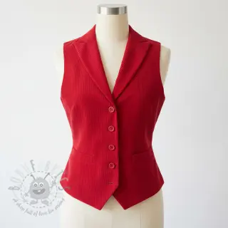 Žamet 6W WASHED STRETCH red