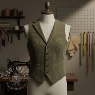 Žamet 6W WASHED STRETCH camo green