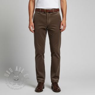 Žamet 6W WASHED STRETCH dark brown
