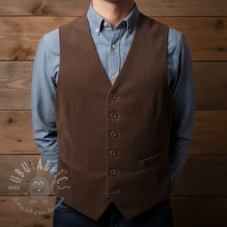 Žamet 6W WASHED STRETCH dark brown