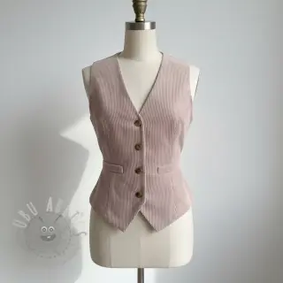 Žamet 6W WASHED STRETCH old pink