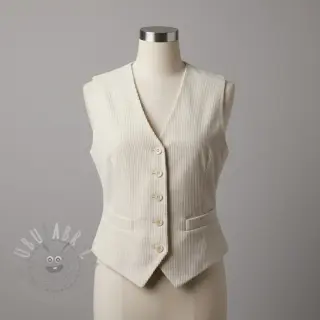 Žamet 6W WASHED STRETCH off white
