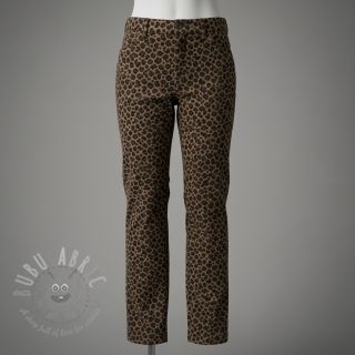 Žamet STRETCH Little Leopard taupe