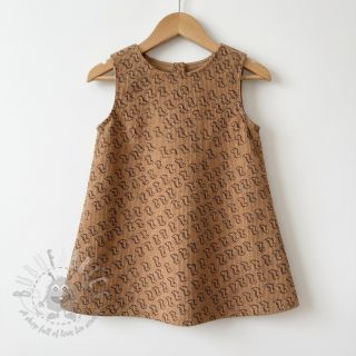 Žamet STRETCH Little dino sand