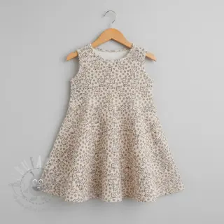 Žamet STRETCH Little deer light sand