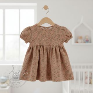 Žamet STRETCH Little foxes sand