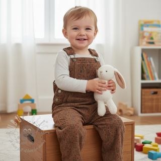 Žamet STRETCH Little foxes taupe