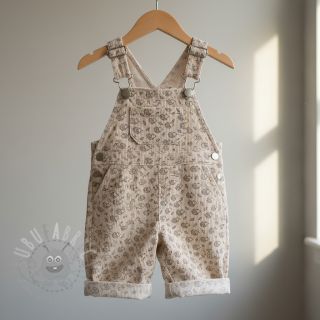 Žamet STRETCH Little hedgehog light sand