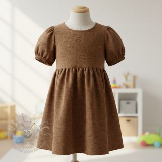 Žamet STRETCH Little clouds taupe