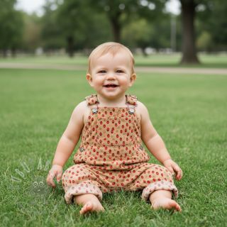 Žamet STRETCH Little strawberries sand