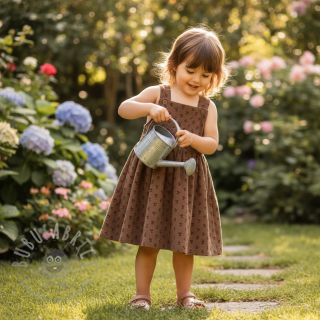 Žamet STRETCH Little cherry taupe