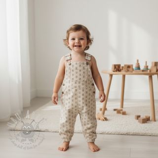 Žamet STRETCH Little bunny light sand
