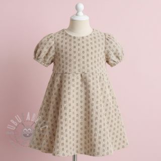 Žamet STRETCH Little bunny light sand