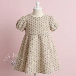 Žamet STRETCH Little bunny light sand