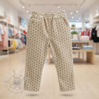 Žamet STRETCH Little bunny light sand