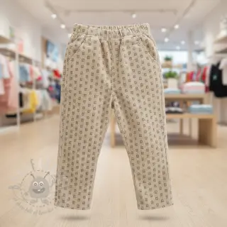 Žamet STRETCH Little bunny light sand