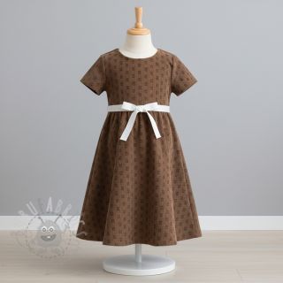 Žamet STRETCH Little bunny taupe