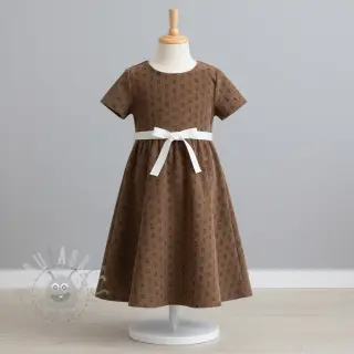 Žamet STRETCH Little bunny taupe