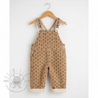 Žamet STRETCH Little flower sand