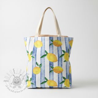 Dekorativno blago Lemons blue digital print