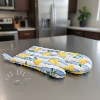 Dekorativno blago Lemons blue digital print