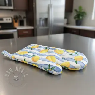 Dekorativno blago Lemons blue digital print