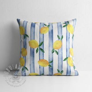 Dekorativno blago Lemons blue digital print