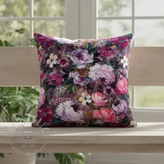 Dekorativno blago Oil painting flowers mauve digital print