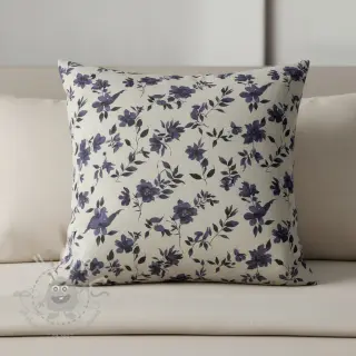 Dekorativno blago Linenlook Night flowers digital print