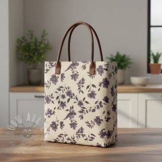 Dekorativno blago Linenlook Night flowers digital print