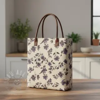 Dekorativno blago Linenlook Night flowers digital print