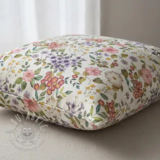 Dekorativno blago Linenlook Flowers meadow digital print