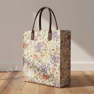 Dekorativno blago Linenlook Flowers meadow digital print