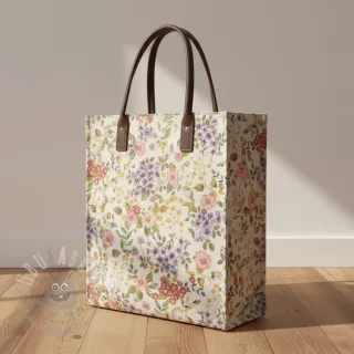 Dekorativno blago Linenlook Flowers meadow digital print
