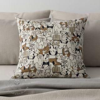 Dekorativno blago Linenlook Dogs natural