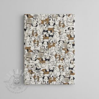 Dekorativno blago Linenlook Dogs natural