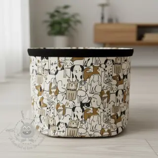 Dekorativno blago Linenlook Dogs natural